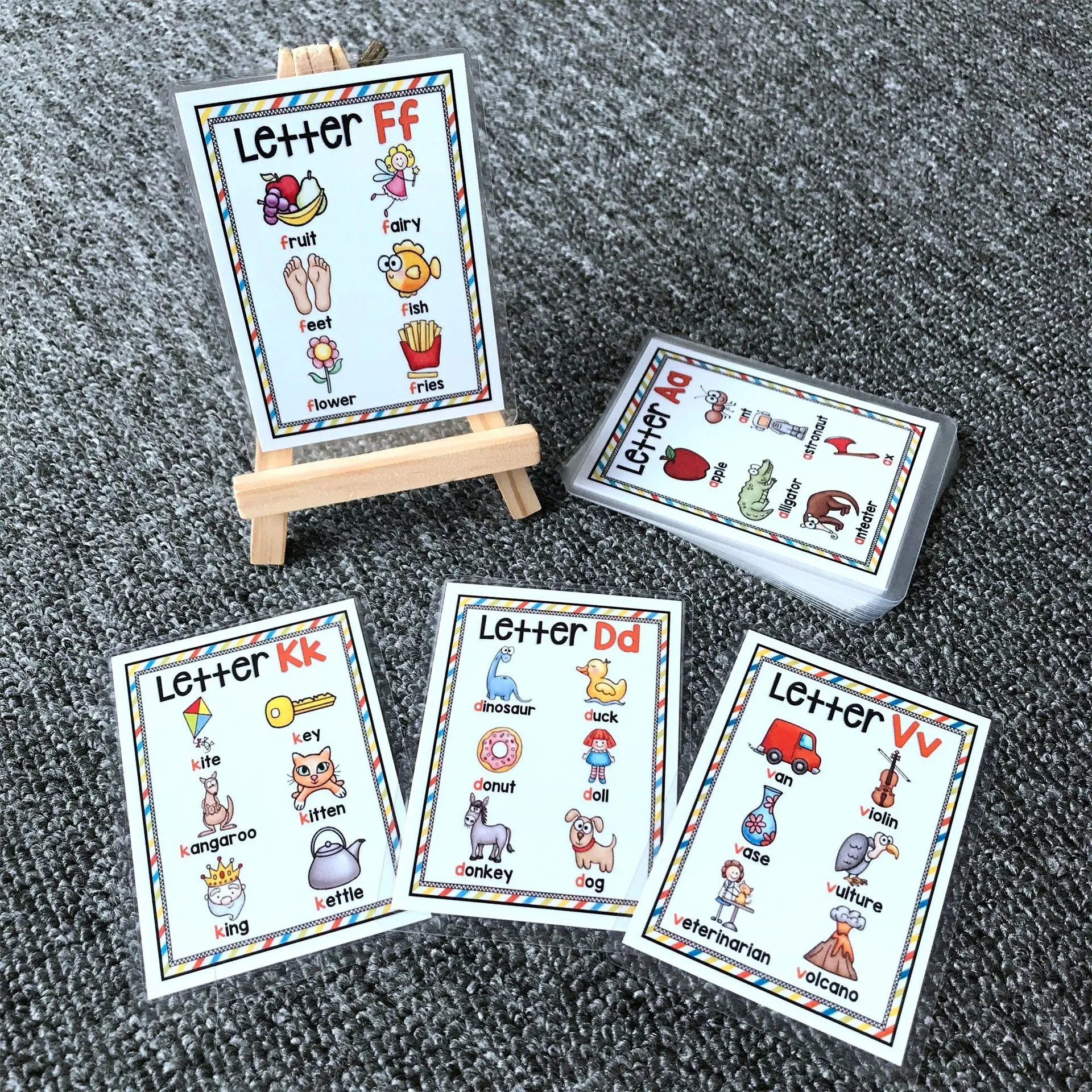 Детские игрушки Монтессори 12 шт., карты для изучения английского языка ...