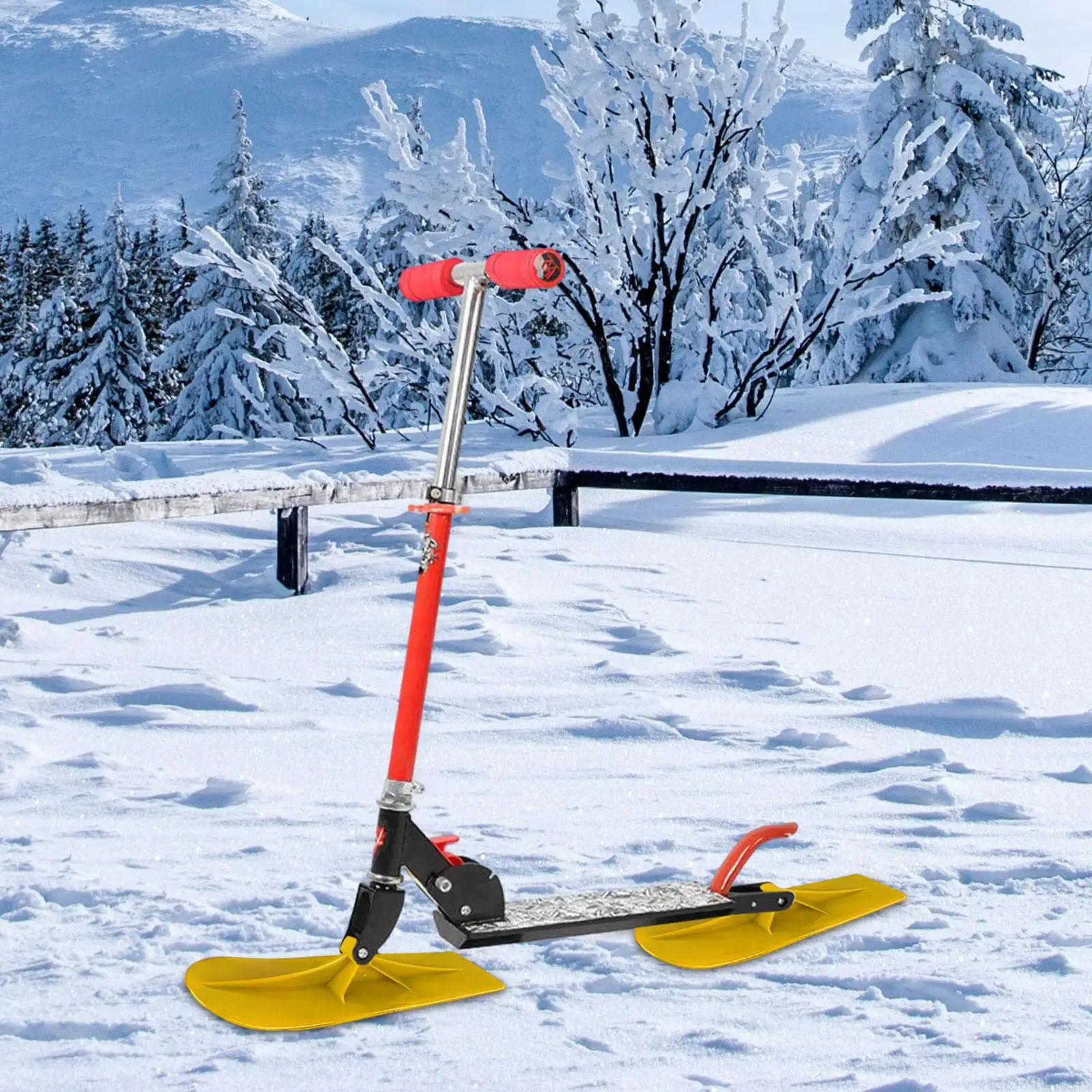 2x Snow Scooter Ski Sled Ski Board Sleigh for Game Toys Training Skiing