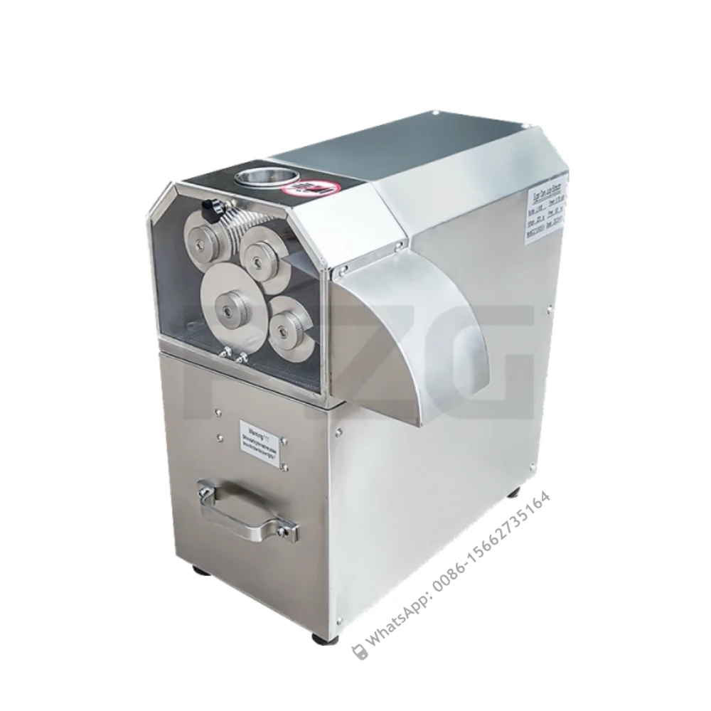 Table Top 3 Rolls Sugar Cane Grinder Sugar Cane Juice Extractor Machines Electric Stainless Steel Vertical Sugar Cane Juicer 5