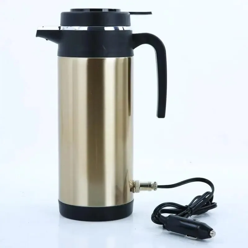 

12V/24V Vehicle Hot Water Boiling Electric Kettle Travel Truck Thermal Insulation Heating Cup Car Teapot Boiler Bottle 1.2L