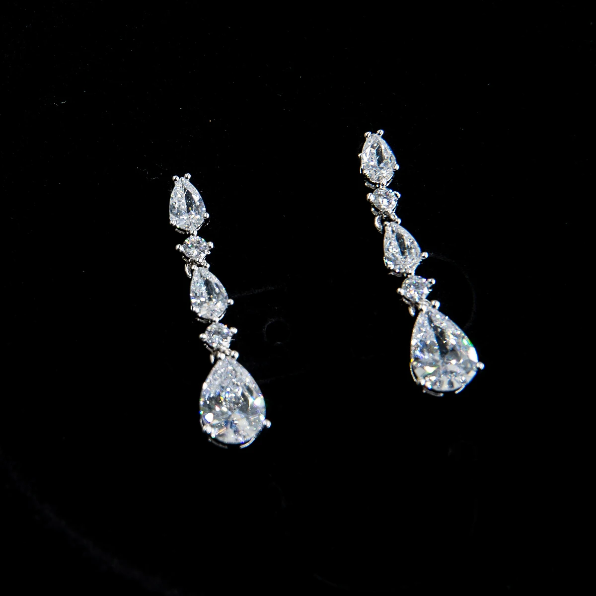 Popular CZ Cubic Zirconia Bridal Wedding Round Necklace Earring Set Jewelry Sets for Women Jewelry Accessories