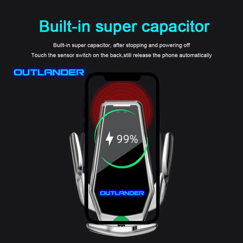 

For Mitsubishi Outlander xl 3 2 Accessories Smart Induction Wireless Charging Car Phone Holder For Outlander Mitsubishi