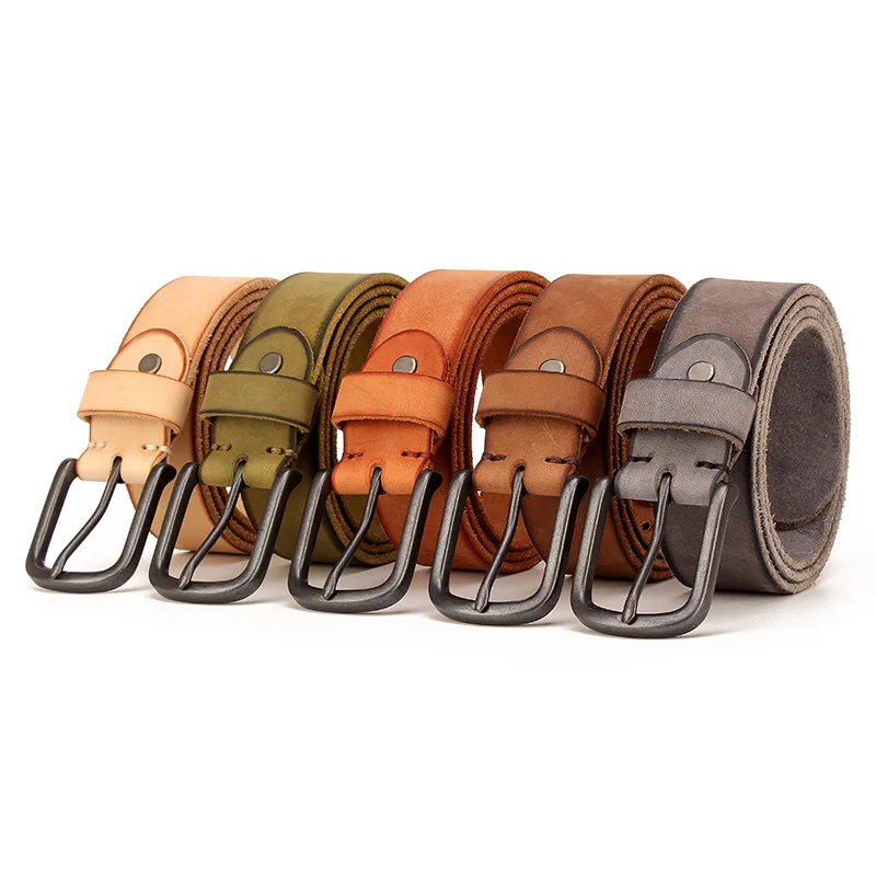 

For men jeans Do old rusty black buckle retro vintage mens male cowboy belt ceinture homme Top Cow genuine leather belts