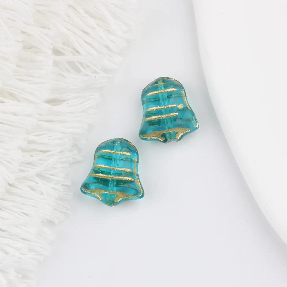 10 teile/los 12 MM Tschechische glas vintage glocke-förmigen perlen perlen Anhänger Charms für Halskette Armband Schmuck Diy Zubehör – Detail 10