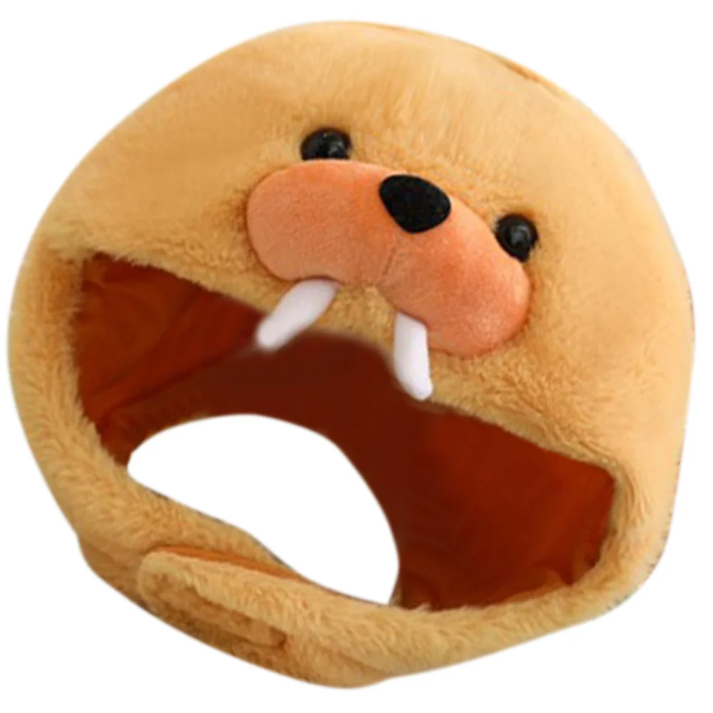 

Plush Hat Funny Elephant Seal Shape Headwear Cosplay Hat Cartoon Headwear Photo Prop Animal Cosplay Hat Cap