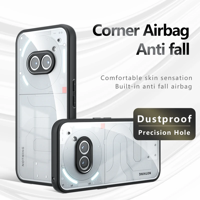 Luxury Matte Armor Acrylic Back Cover with Transparent Shockproof Bumper