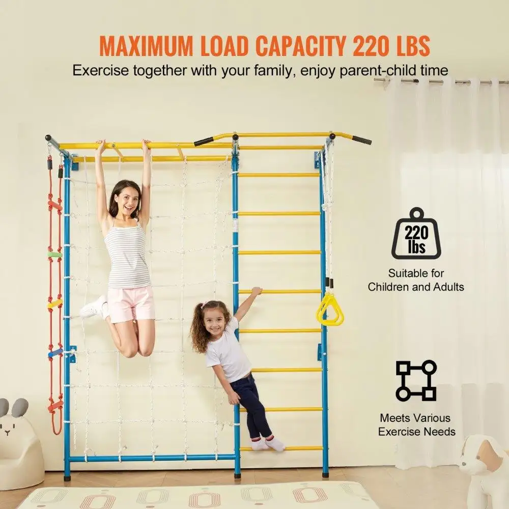 7 Features for kids Climbing Gym Multi Activity Sturdy Steel Construction Indoor Fun Toddler Children for exercise 3