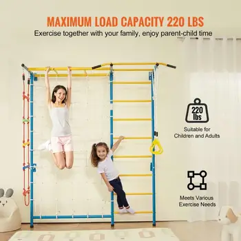 7 Features for kids Climbing Gym Multi Activity Sturdy Steel Construction Indoor Fun Toddler Children for exercise 3