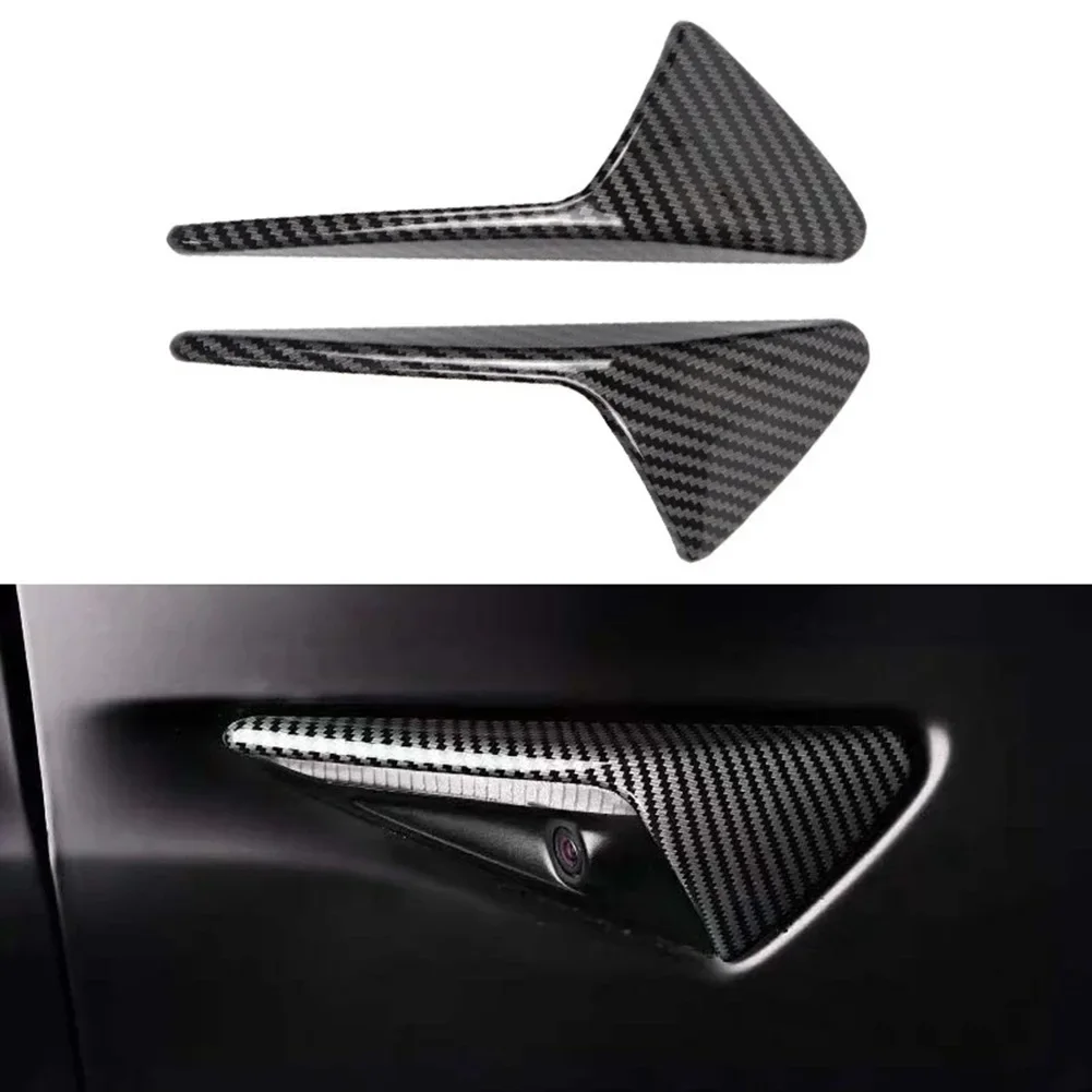 Effective Protection With Carbon Fiber Style Side Camera Protection Cover For Tesla Model Y Enhances Car's Aesthetic Appeal