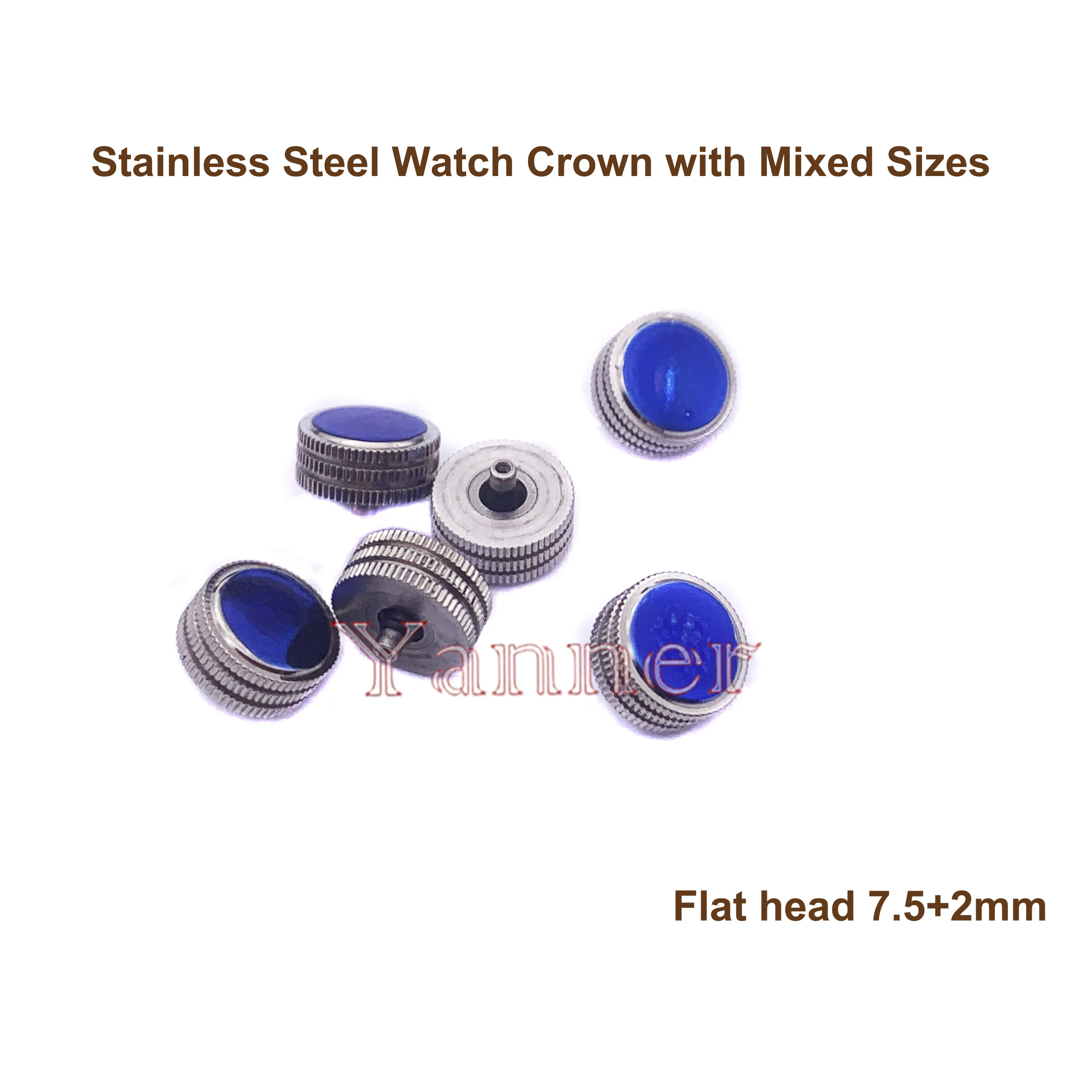Stainless Steel Watch Crown Waterproof for Watch Repair and Replacement With Mixed Sizes