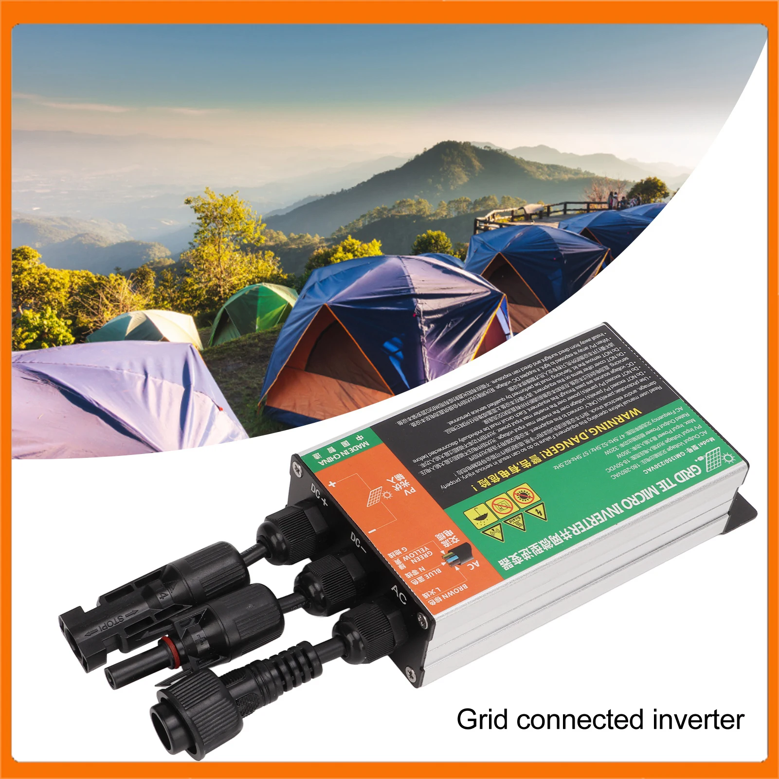 350W อินเวอร์เตอร์พลังงานแสงอาทิตย์อินเวอร์เตอร์พลังงานแสงอาทิตย์ 350W 230V MPPT ตารางเชื่อมต่อ IP55 Sine Waving อินเวอร์เตอร์สําหรับระบบพลังงานแสงอาทิตย์ขนาดเล็ก 1