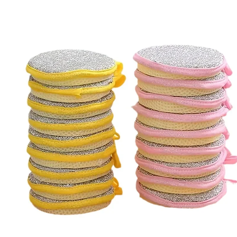 Kitchen Cleaning microfiber towel Double Sided Dishwashing Sponge Kitchenware Brushes Anti Grease Wiping Rags Absorbent Washing Dish Cloth