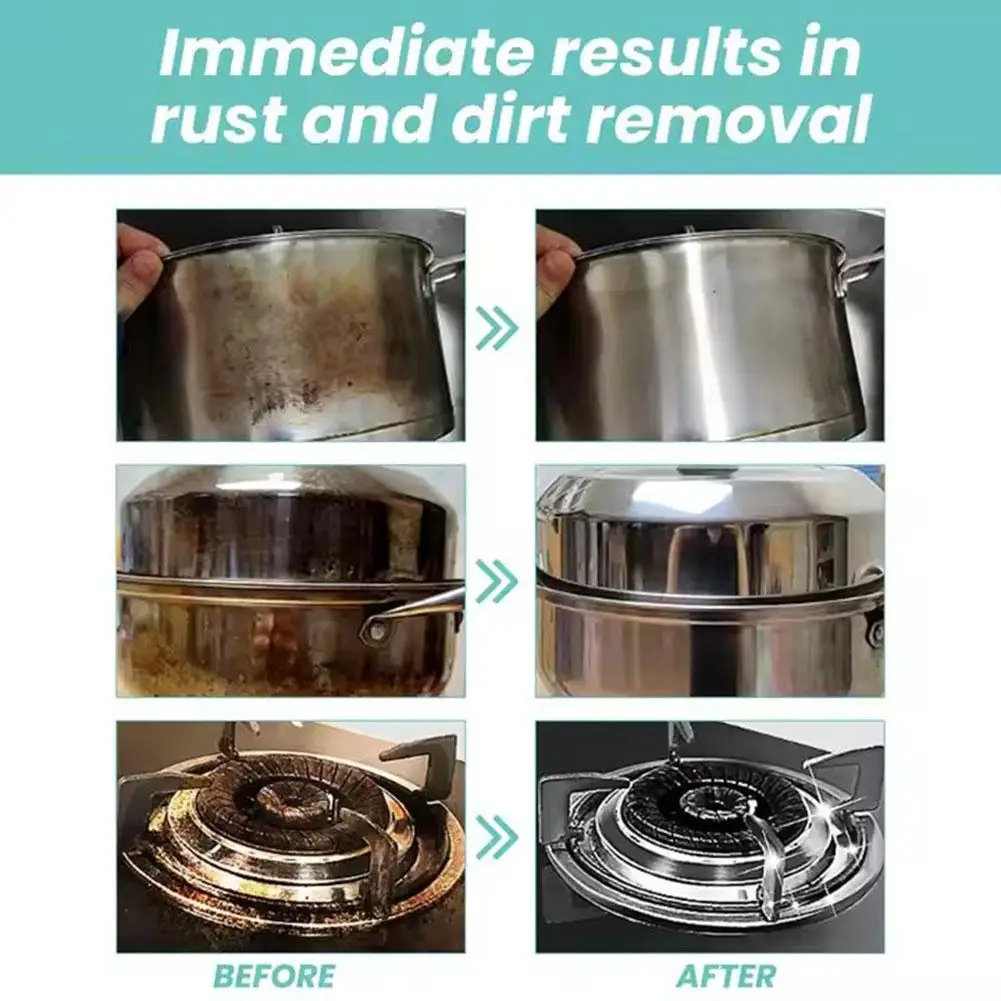 Gel Pot Bottom Black Remover Heavy Oil Stains Black Pot Descaler Stainless Steel Bottom Scale Cleaner Cookware