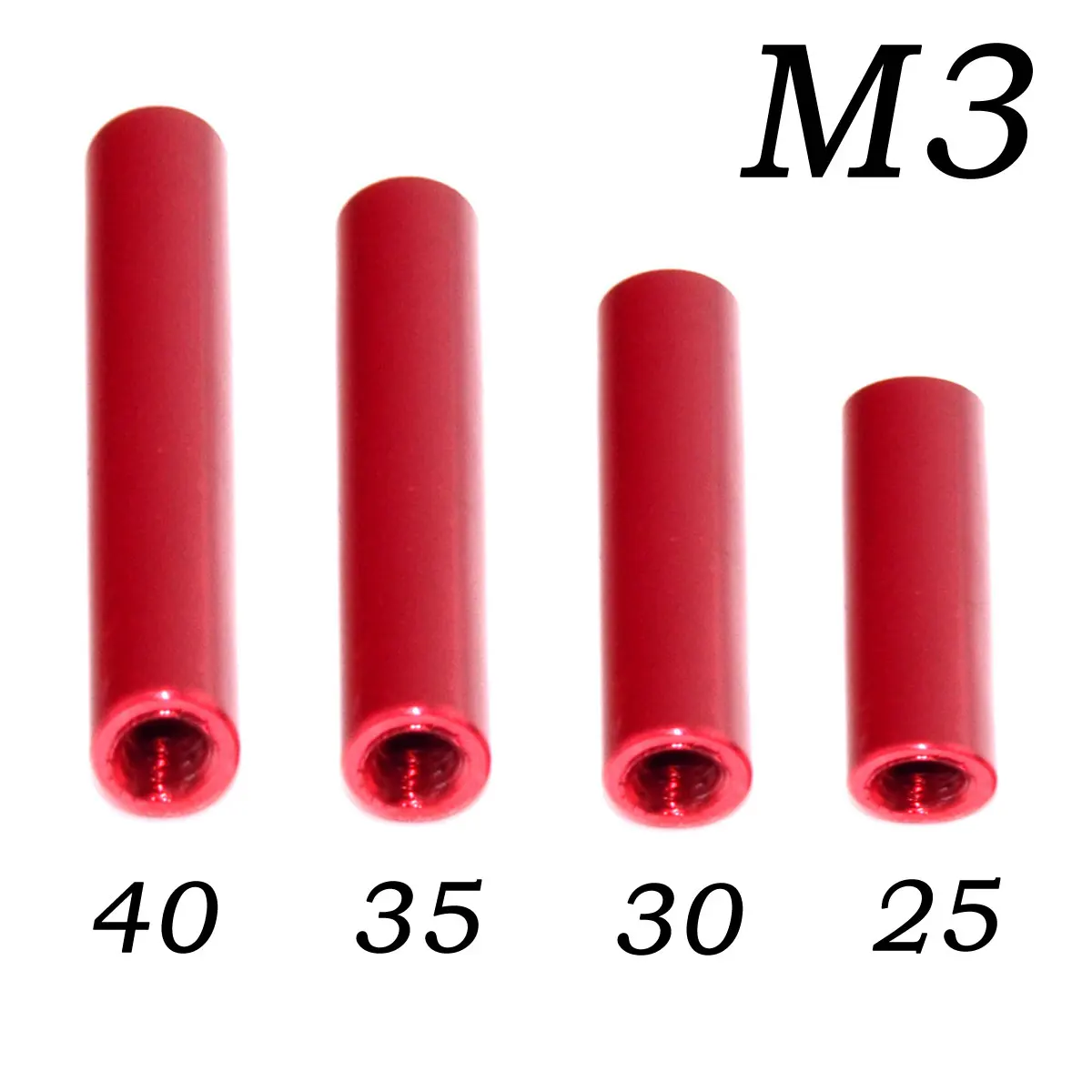 

10pcs M3 Aluminum Columns M3*20/25/30/35/37/40/50mm aluminum round standoff spacer Spacing screws 3mm