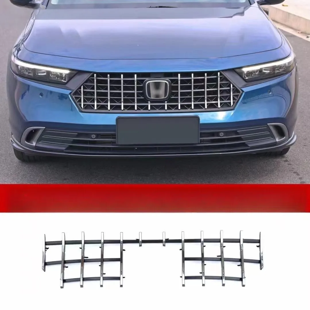 

For All New Honda Accord 2023 2024 Honeycomb Mesh Front Bumper Center Grille Vent Trim Bar