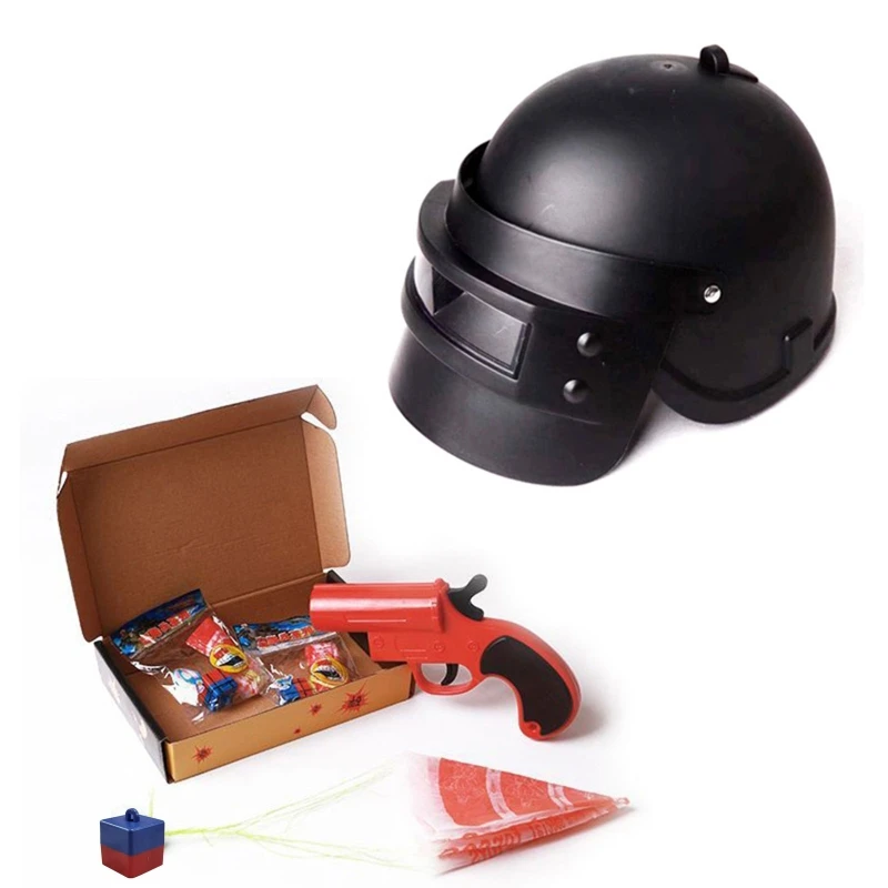 Parachute Guns Interactive Playhouse Toy for Kid Toddler Pressure Release Outdoor Toy Launching with Guns