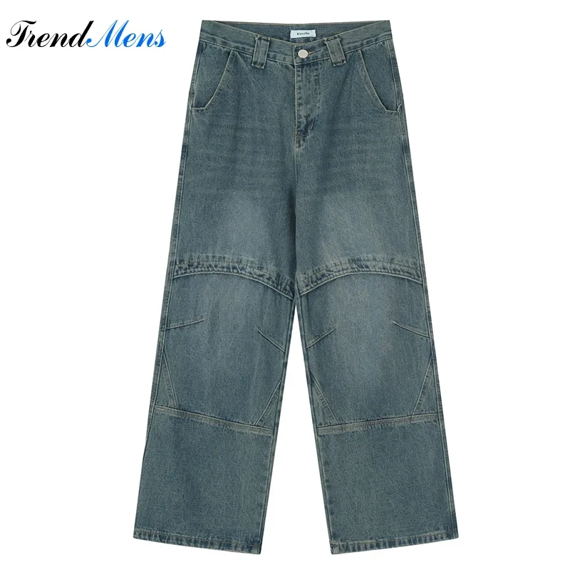 

Jeans for Men Casual Baggy Pants Straight-leg Trousers Pure Color Pantalon Homme Streetwear Y2k Ropa Hombre Youthful Vitality