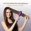 KIPOZI Professional Hair Straightener Titanium Flat Iron with Digital LCD Display Dual Voltage Instant Heating Curling Iron Gift 3