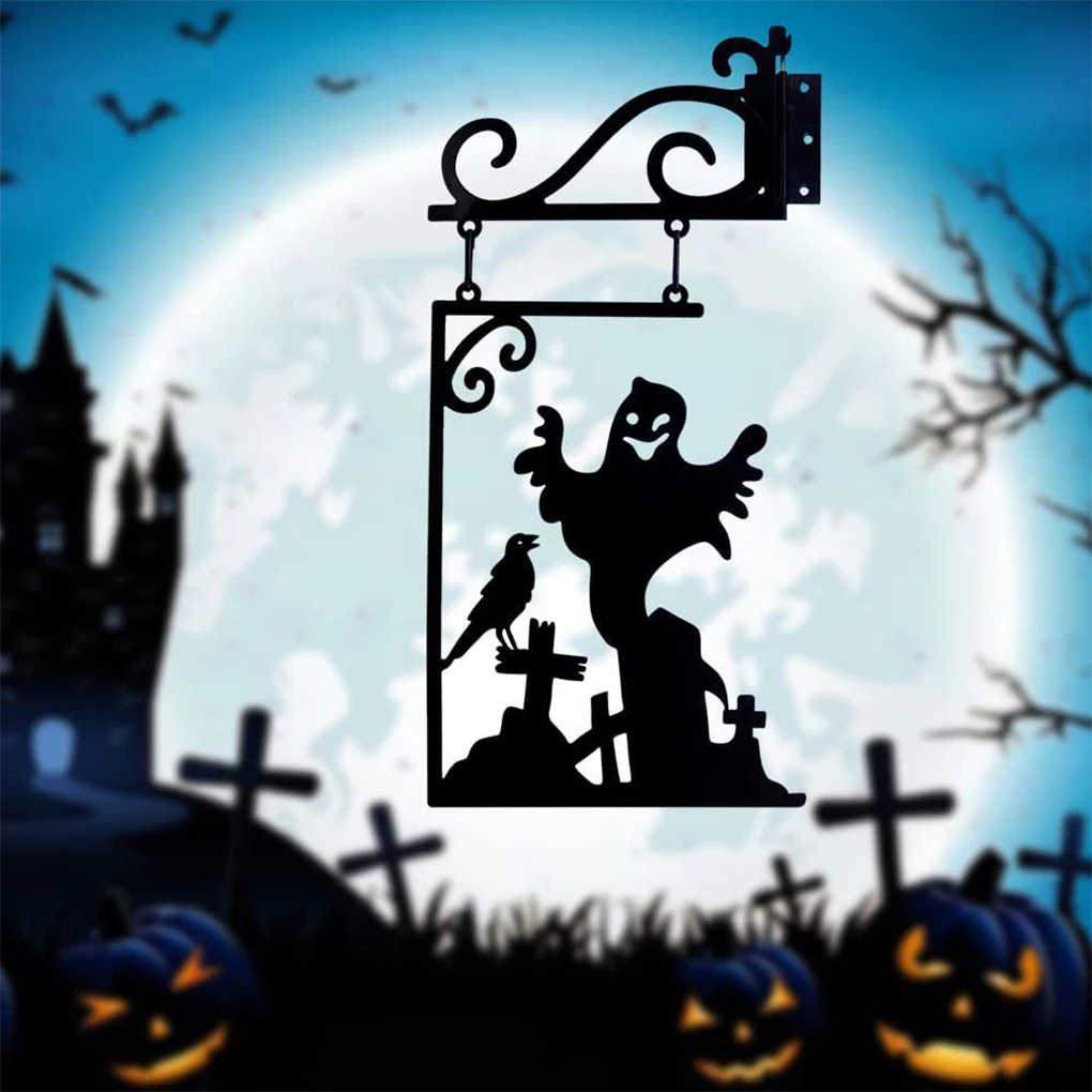 Waterproof Halloween Witch Garden Statue – Vivid Image Not Easy To Deform Garden Corner Sign Cat