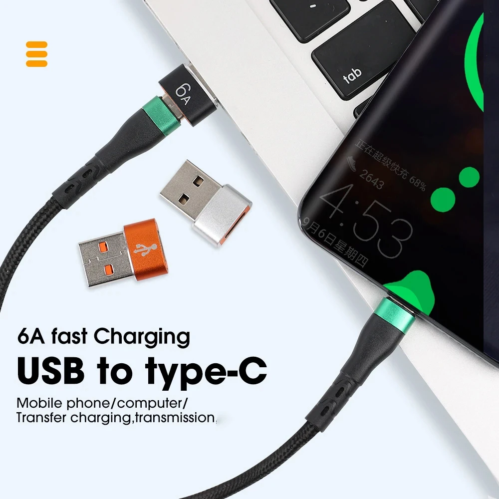 รูปสินค้า อะแดปเตอร์ USB Type-C 6A แปลง USB 3.0 สำหรับมือถือและโน้ตบุ๊ก