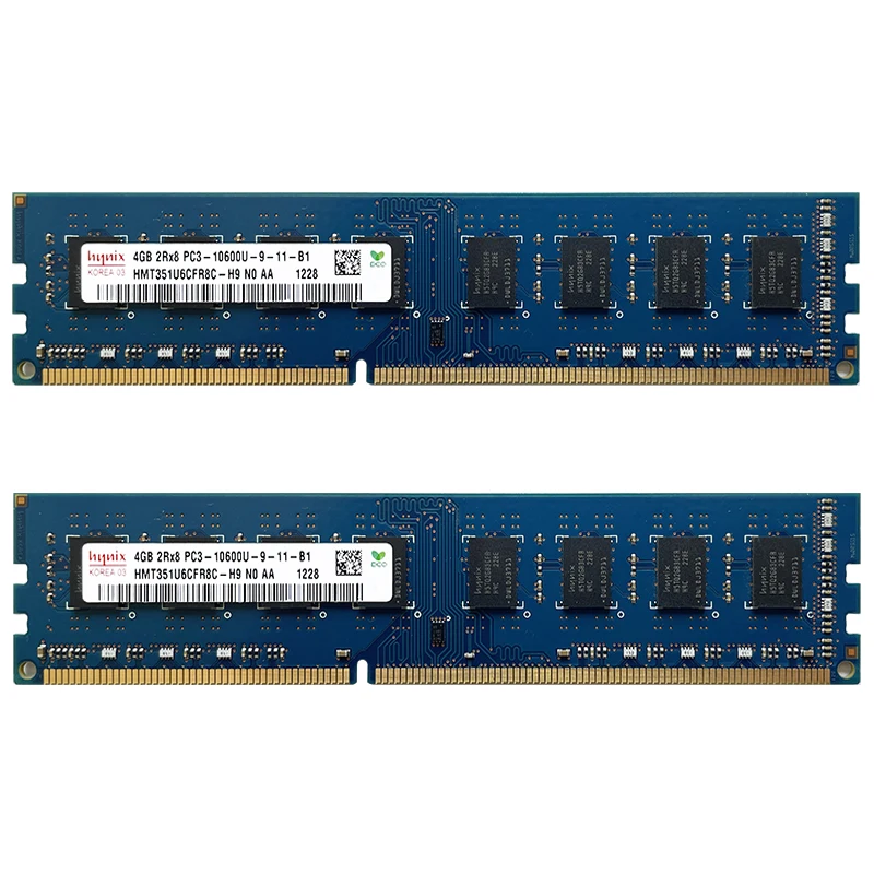 SK hynix DDR3 4GB 8GB 1333MHz RAM 2Rx8 PC3 - 10600U Desktop Memory