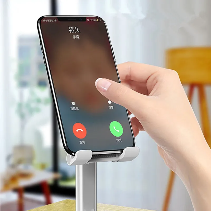 Table Mount Stand Portable Desktop Folding Lifting Bracket Mobile Phone Stand Desktop Holder For Phone Tablet