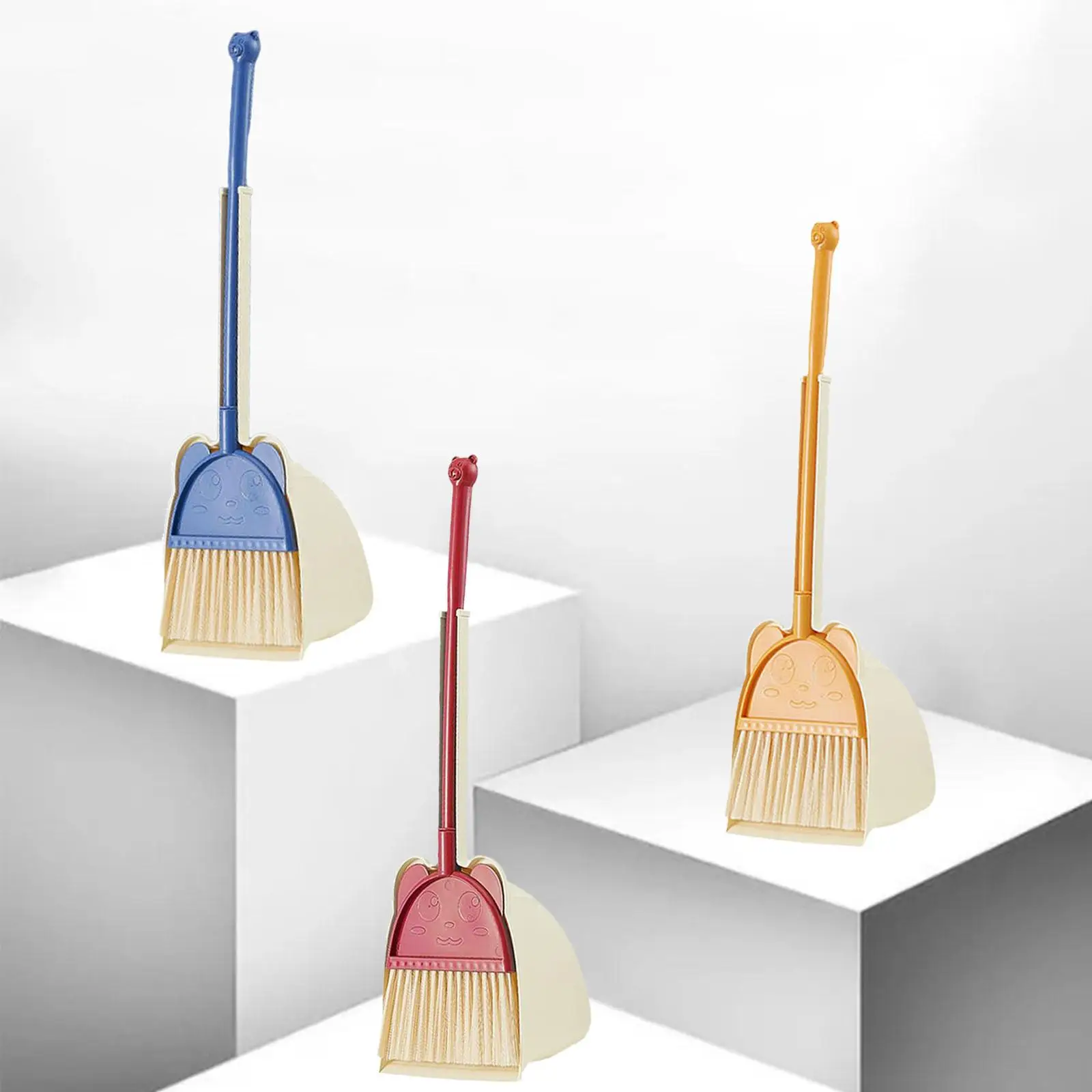 Playhouse Cleaning Toy Mini Broom with Dustpan for Kids Broom for Kindergarten Preschool Age 3-6 Years Old Boy Girls