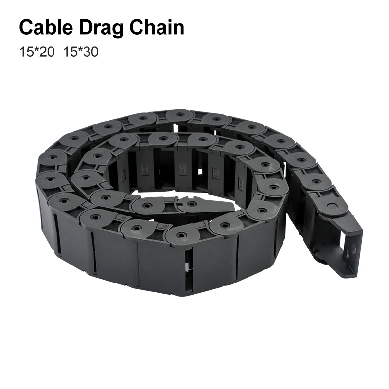 

1 Meter Cable Chain Semi-Enclosed 15x20 15x30 Wire Transmission Carrier Plastic Drag Wire For Laser Machine Parts Wire Carrier