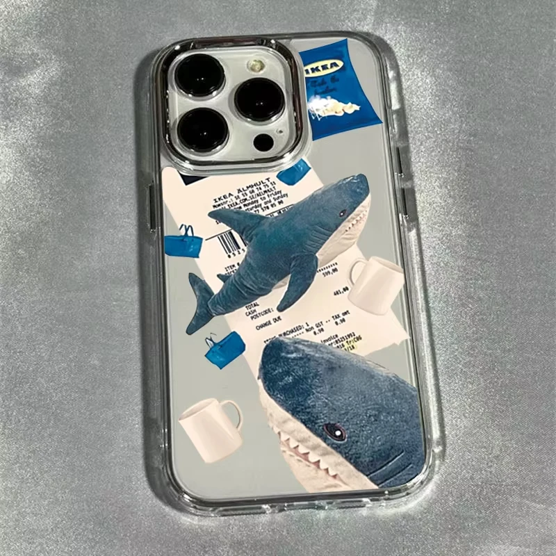 Summer Ocean Shark Design Soft Clear Phone Case Cover