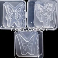 1pc Butterfly  Nail Plate Base 3D Acrylic Mold Tool  Nail Art Decoratons  DIY  Silicone  Nail Art Templates Nails  Mold Tool 2