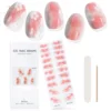 16/18/20Tips French Gel Nail Strips Patch Sliders Adhesive Waterproof Long Lasting Full Cover Gel Nail Stcikers UV Lamp Need 3