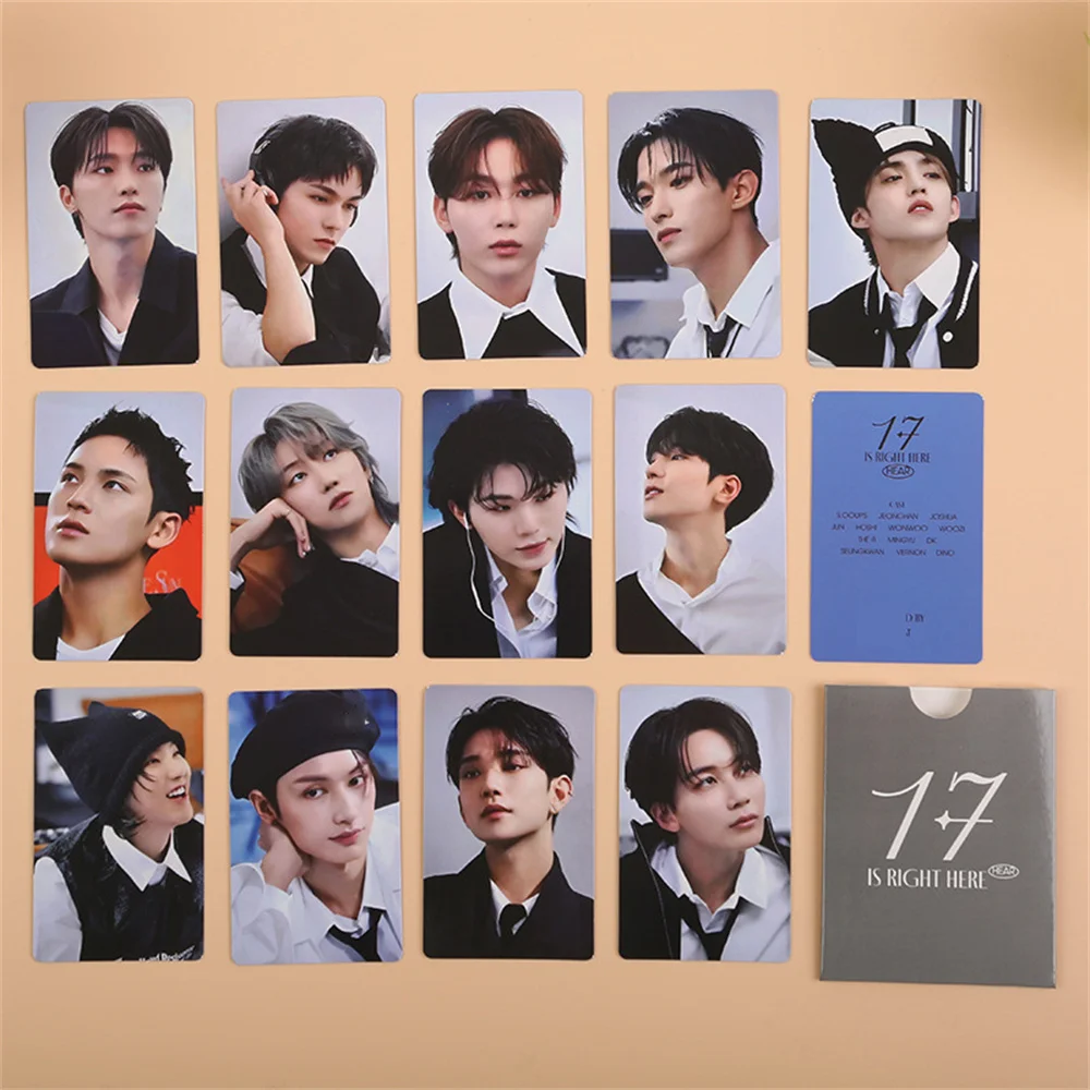

Kpop 17 Is Right Here Photocard Korean Style Coated Retro LOMO Card Double Sides Printing Card Mingyu Wonwoo Fans Collection