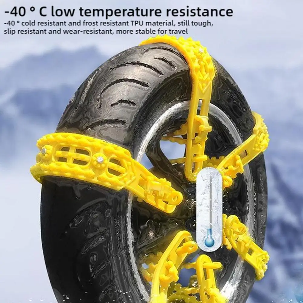 1/5/10pcs Motorcycle Tire Chains Winter Snow Anti-Skid Tyre Cable Ties Outdoor Snow Tire Anti Skid Chain Emergency Accessories