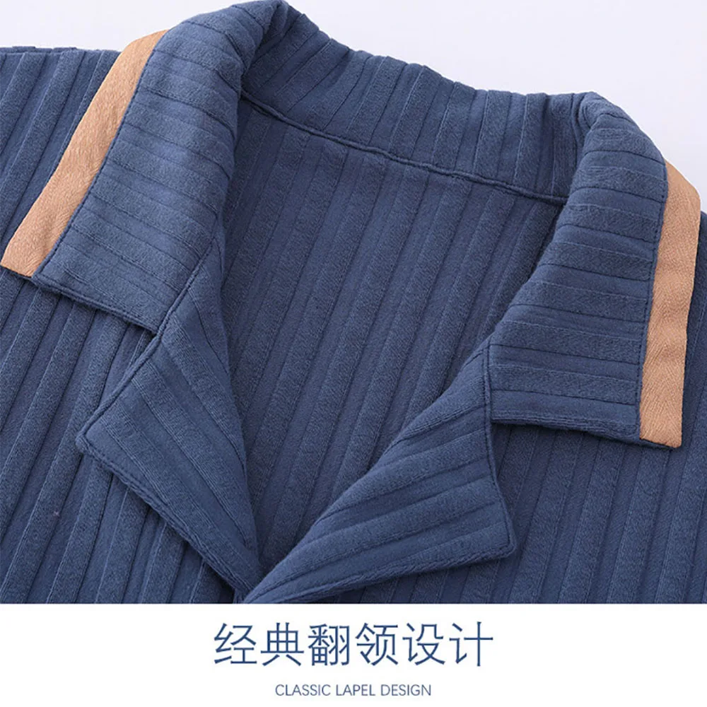 L-4XL 3PCS/Set Big Size Sleepwear Double-sided 100% Cotton Soft Breathable Pajama Sets Spring Summer 2024 Loose Pijama Hombre