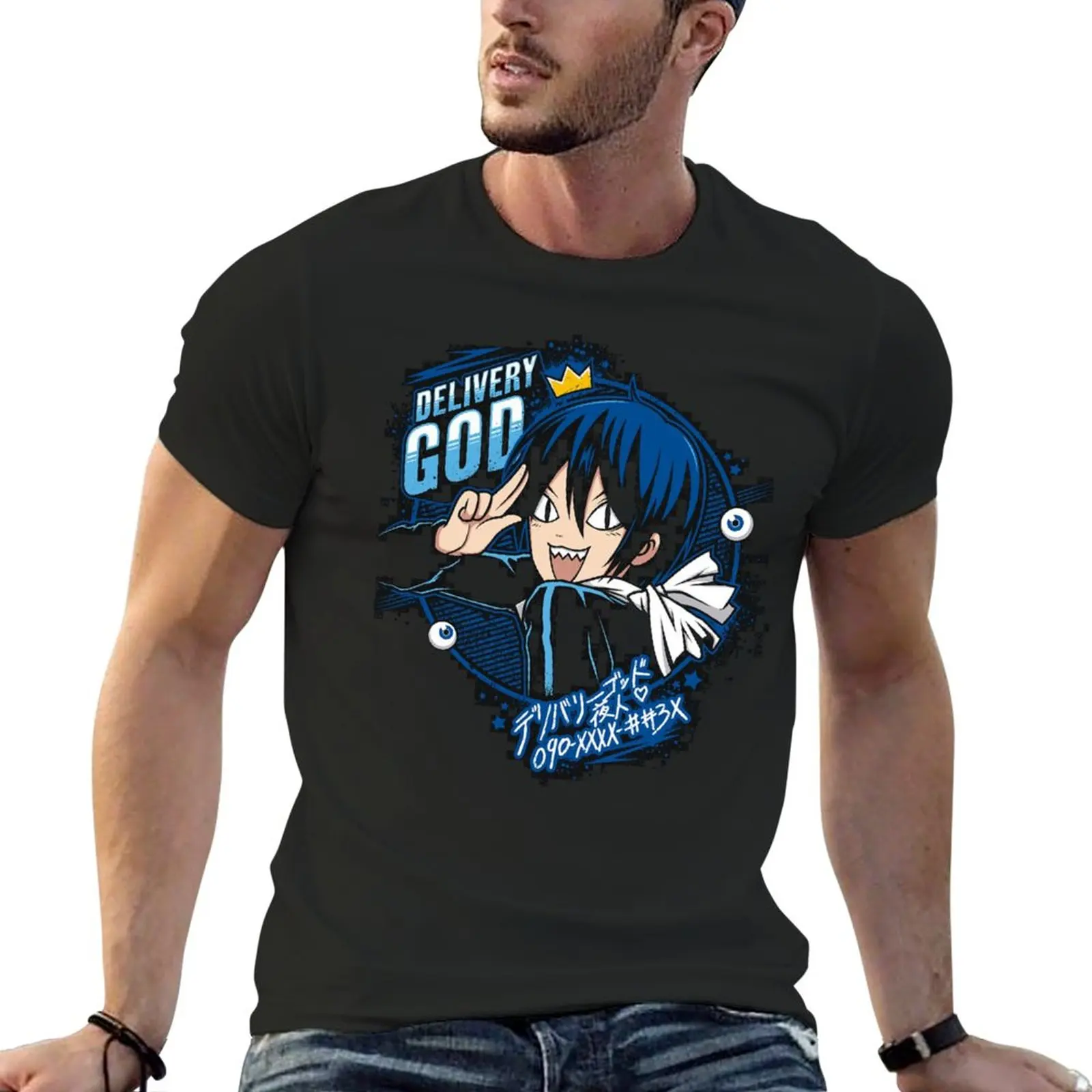 

New Delivery God Yato Japanese Anime Noragami Character Funny Meme T-Shirt Oversized t-shirt Tee shirt mens cotton t shirts