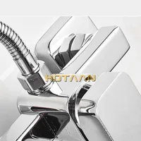 . Chrome ขัดเงาเสร็จสิ้นใหม่ติดผนังก๊อกน้ําห้องน้ําอ่างอาบน้ํามือถือ TAP ก๊อกน้ํา YT-5336 4