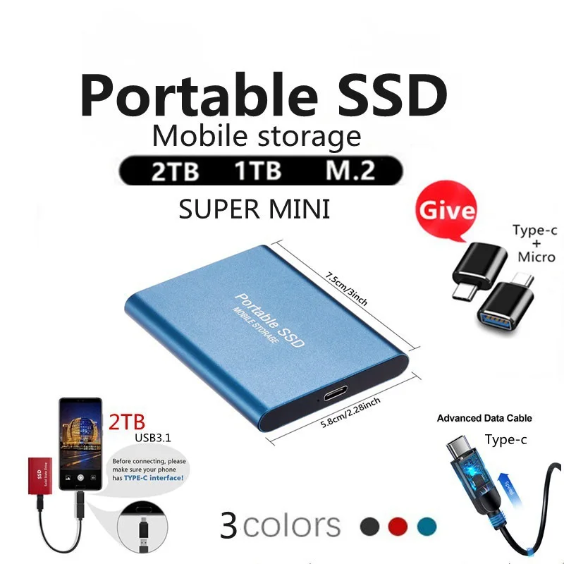 mobile hard drive for pc laptop m.2 ssd solid state drive portable