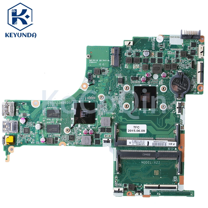 Placa-mãe portátil para HP Pavilion, DA0X22MB6D0, 2G,