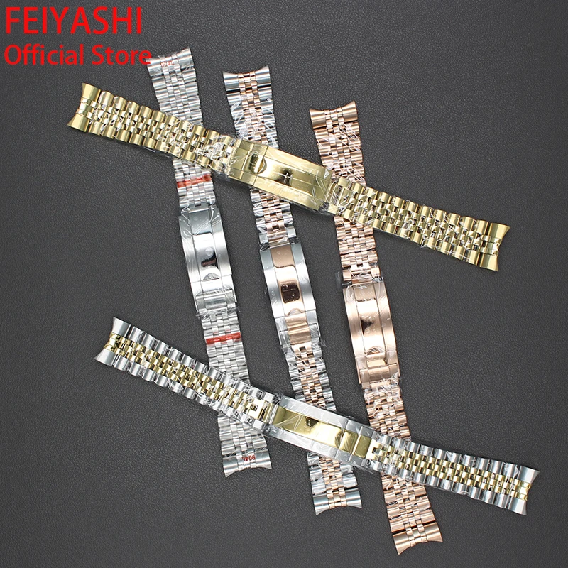 20mm Watchband 316L Stainless Steel Men's Watch Strap Bracelet Parts Wristband For 40mm Dive Case High-quality Accessories