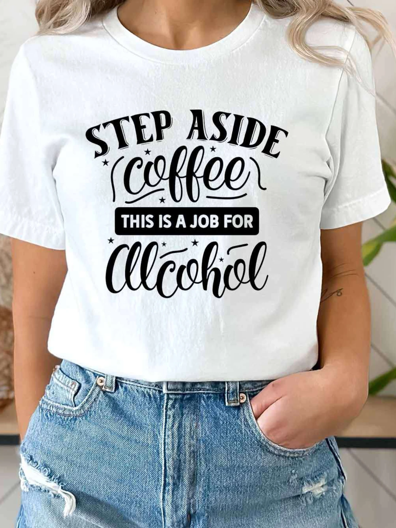 

Футболка с круглым вырезом и разноцветным принтом, повседневный топ с коротким рукавом для весны и лета, женская одежда