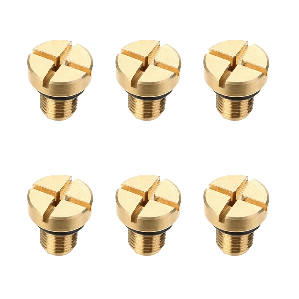 

6X 17111712788 Radiator Overflow Coolant Expansion Tank Bleeder Screw Gold for BMW E36 E39 E46 Etc.