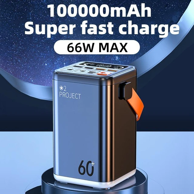 Supply Power Bank 100000MAh Super Fast Charge 100000MAh Large Capacity Power  Bank Mobile Power Manufacturer