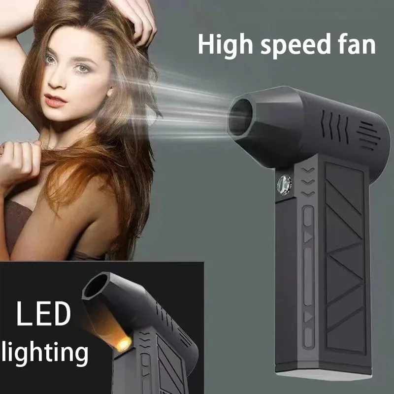 Handheld Electric Fan Handheld Electric Fan Home Mini Air Blower Turbo Fans Dust blower Brushless Motor Violent Blower Outdoor Camping fan Air Cooler