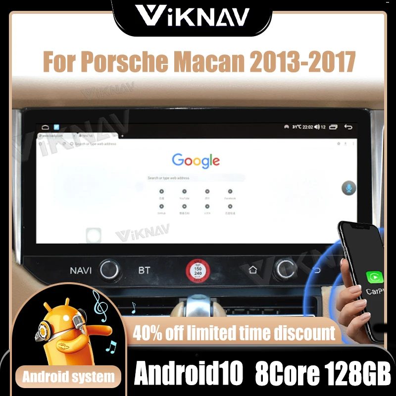 

New Upgrade Car Radio Head Unit For Porsche Macan 2013-2017 Vertical Screen Android Auto HD LCD Touch Screen Multimedia player