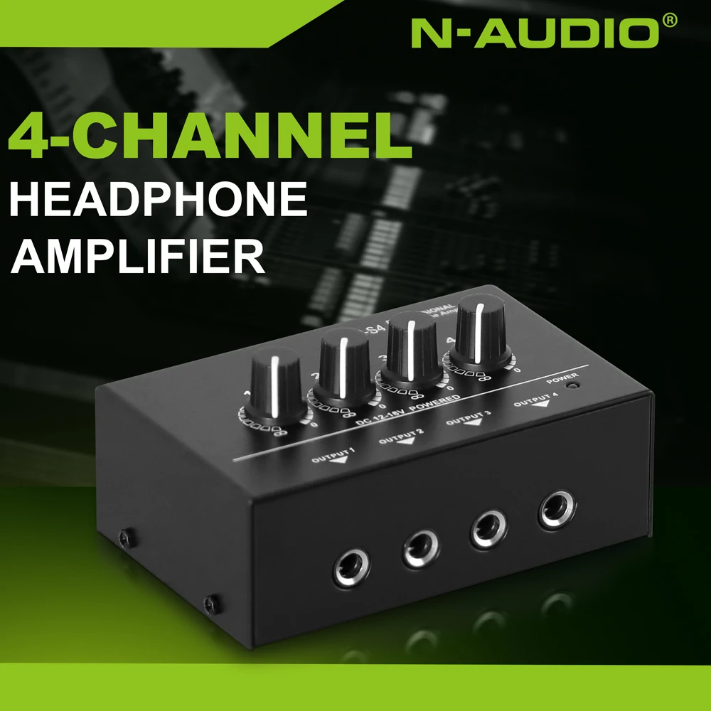 

Leicozic Stereo Headphone Amplifier 4 Channel Amplificatore DC12V Power Adapter Studio Recording Equipment DJ Audio Amplificador