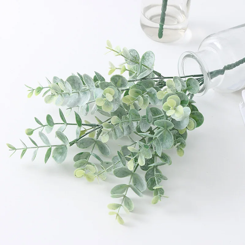 

30cm Artificial Eucalyptus Leaves Branches Fake Plants for DIY Christmas Wreath Wedding New Year Party Table Home Decoration