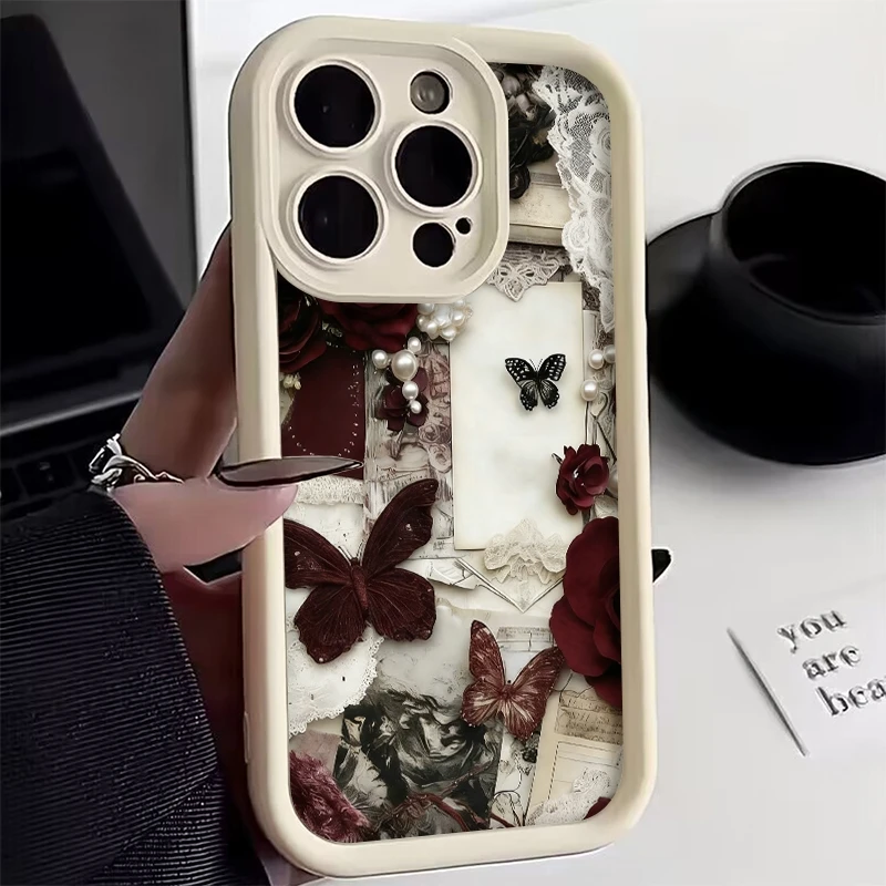Vintage Palace Style Butterfly TPU Phone Case Cover