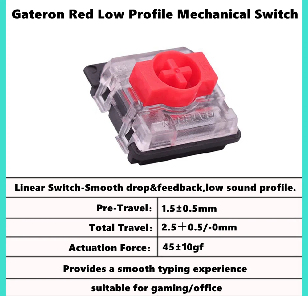 Gateron Low Profile Switch 3Pin for Air75 Nuphy Ultra-slim