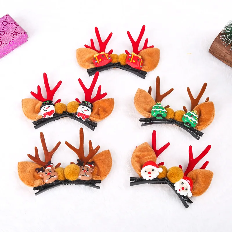 Christmas Ornaments Santa Hairpin Hairpin Children's Princess Hair Ornaments Christmas Small Gift