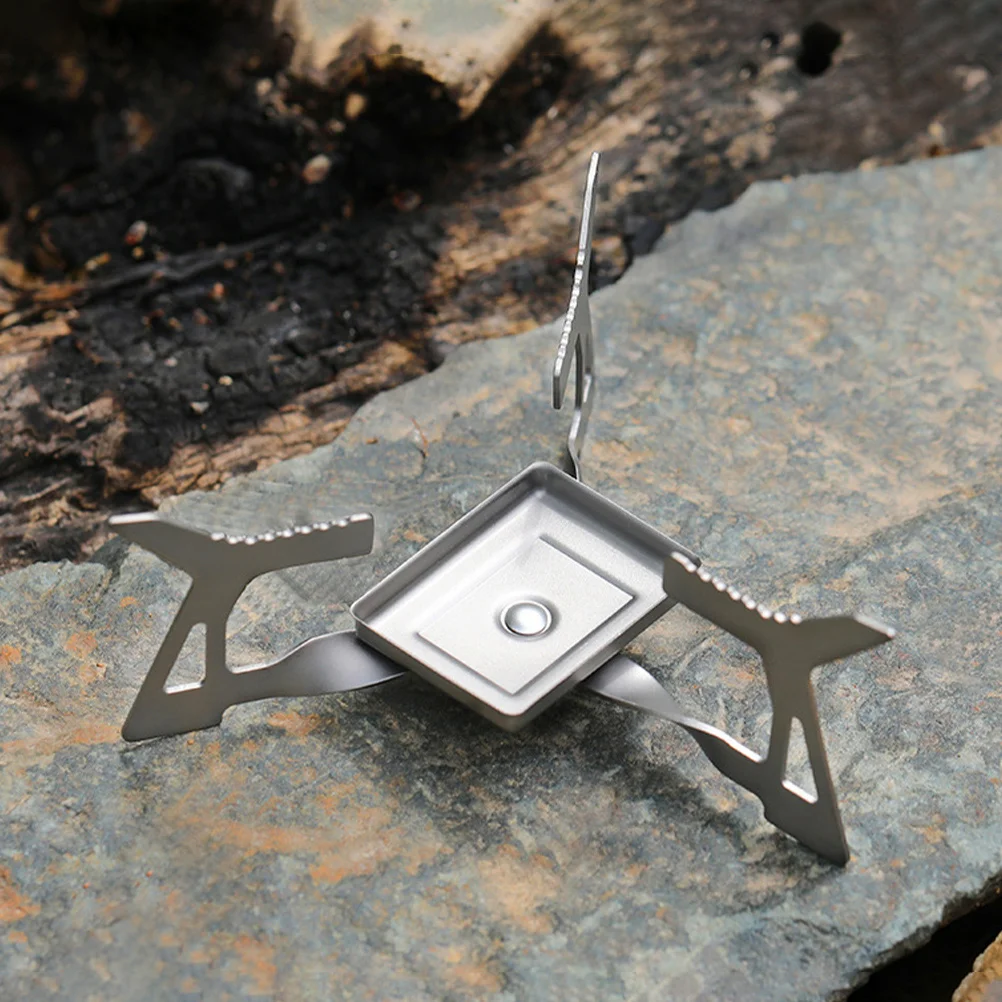 

Outdoor Camping Stove Heating Tool Alcohol Titanium Gear Triangle Burner Portable
